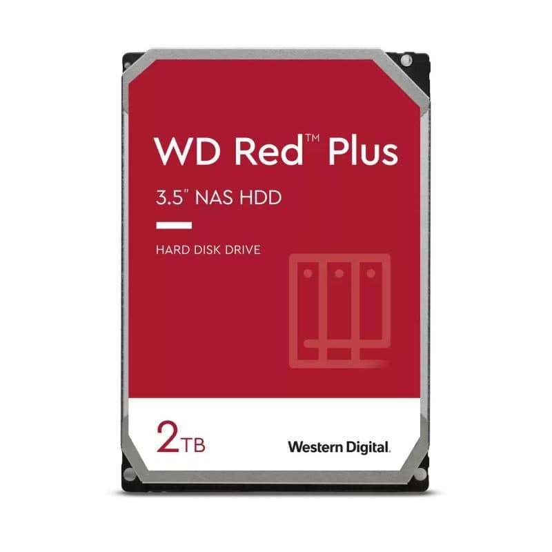 Hard disk HDD 2 TB SATA 3 3.5 pollici per NAS, cache 64 MB, IntelliPower - WD Red Plus WD20EFPX
