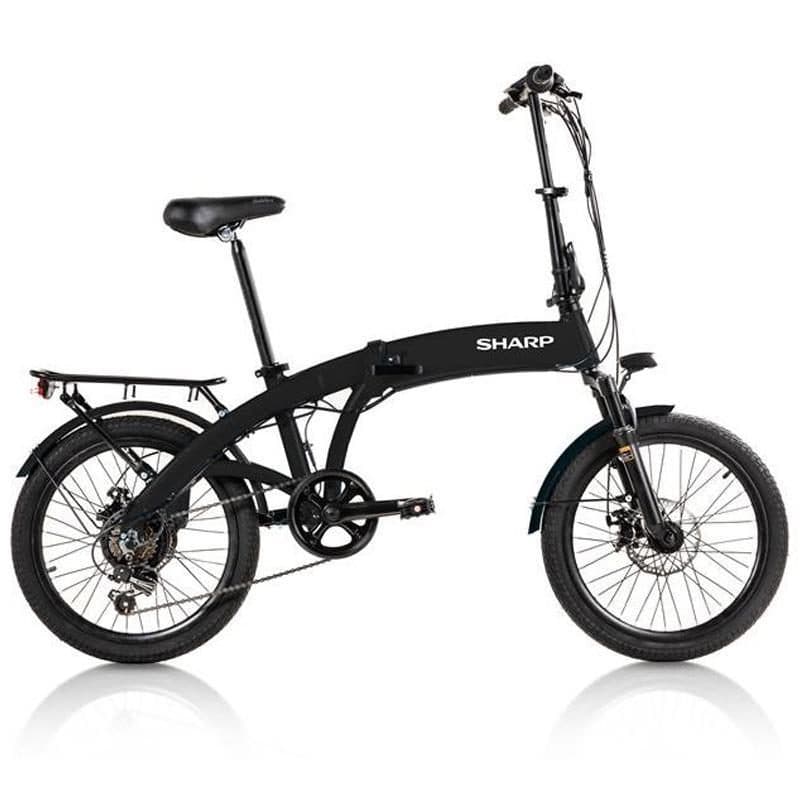 Bicicletta elettrica pieghevole nera 20x2.25, motore 250 W 36V, batteria 36V 10Ah, autonomia 45 km - Sharp Brno BK-BM04E-B
