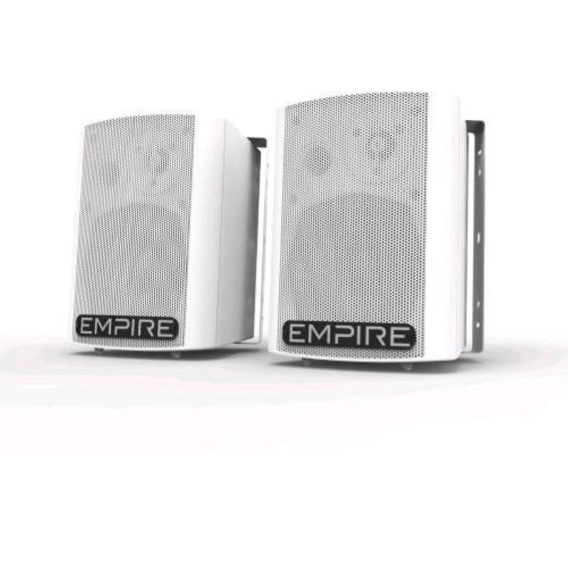 Casse amplificate 250 W con ingresso microfonico jack 6.3 mm e porta USB, bianco - Empire Wall 250 Mic