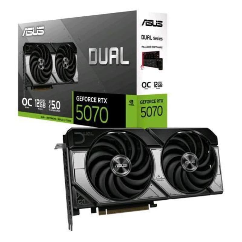 Scheda grafica GeForce RTX 5070 12GB GDDR7 dual fan PCIe 5.0, 1 x HDMI, 3 x DisplayPort - ASUS DUAL-RTX5070-O12G