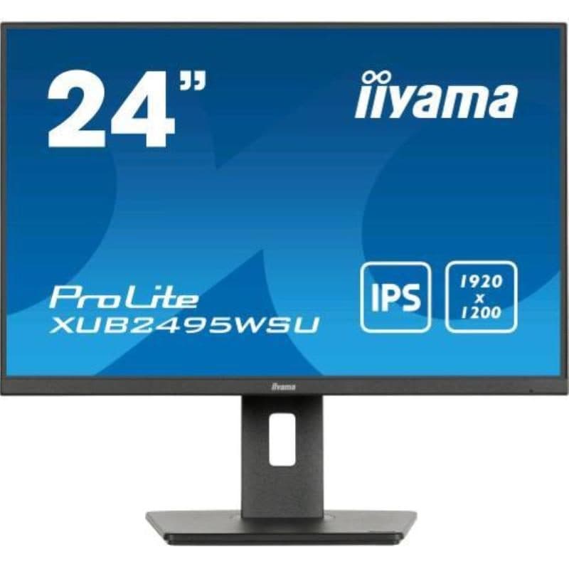 Monitor 24 pollici LED IPS 1920 x 1200 4 ms con altoparlanti e hub USB, USB-C nero - iiyama ProLite XUB2495WSU-B7