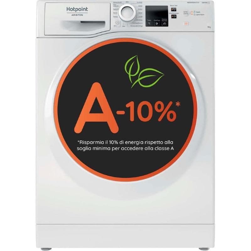 Lavatrice 9 kg 1400 giri classe A-10% inverter con vapore - Hotpoint NF97WK IT