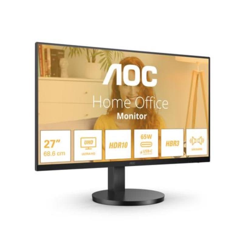 Monitor 27 pollici LED IPS 4K UHD 16:9 4ms regolabile in altezza USB-C dock HDMI - AOC