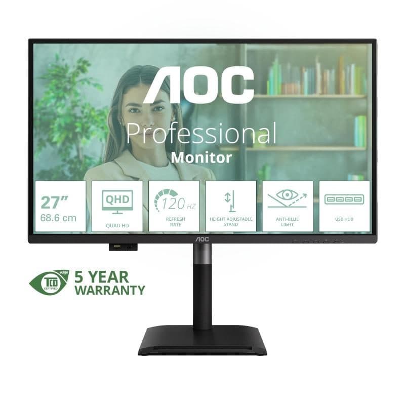 Monitor 27 pollici 2560 x 1440 120 Hz regolabile in altezza - AOC