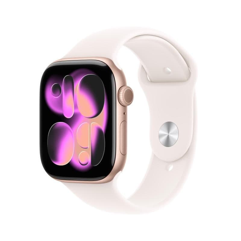 Smartwatch GPS + Cellular 46 mm cassa in alluminio oro rosa con cinturino sport Light Blush M/L - Apple Watch Series 11