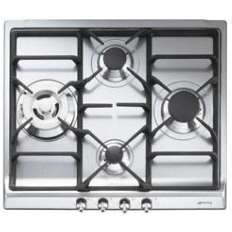 Piano cottura a gas da incasso 4 zone 60 cm inox - Smeg SER60SGH3