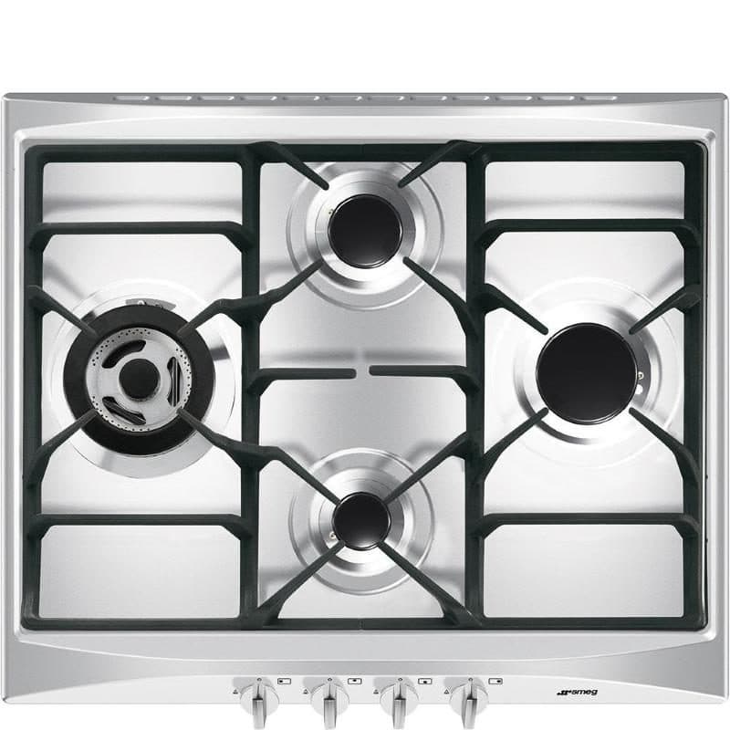 Piano cottura a gas da incasso 4 zone 60 cm inox - Smeg SR264XGH2