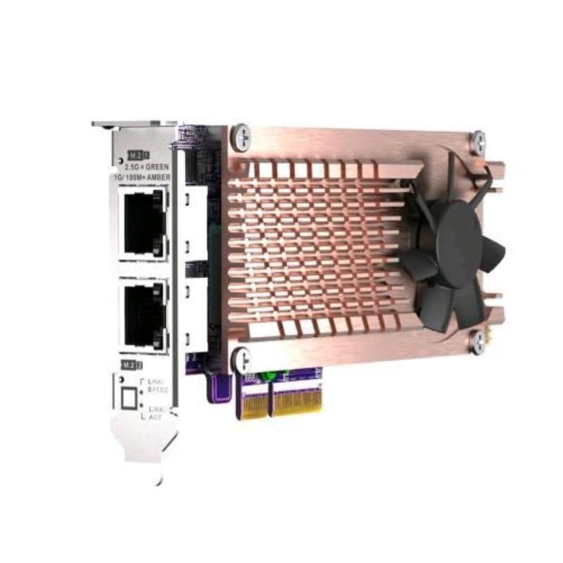 Scheda di espansione con 2 slot M.2 NVMe SSD PCIe Gen3 e 2 porte 2.5GbE - QNAP QM2-2P2G2T