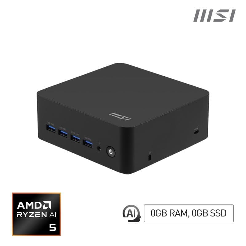 Mini PC barebone AMD R5 senza HDD e RAM Wi-Fi VESA - MSI Cubi 5 R5-8645HS