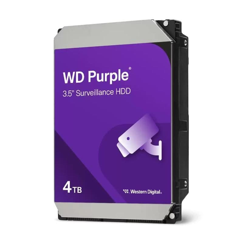 Hard disk 3.5 pollici SATA 3 4TB cache 256 MB 5400 RPM videosorveglianza 24x7 - WD Purple WD44PURZ
