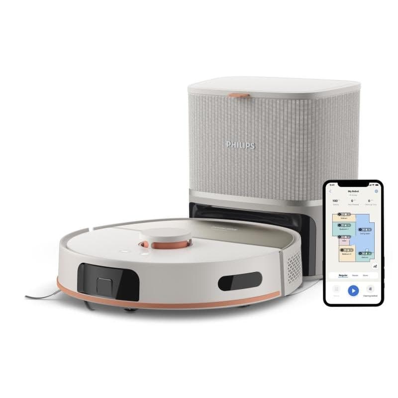 Robot aspirapolvere che aspira e lava con svuotamento automatico 10000 Pa - Philips XU5100
