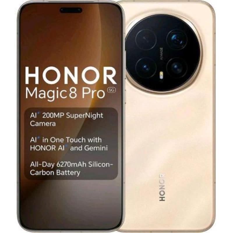Smartphone 5G dual SIM 6.71 pollici 512GB RAM 12GB oro Sunrise Gold - Honor Magic 8 Pro