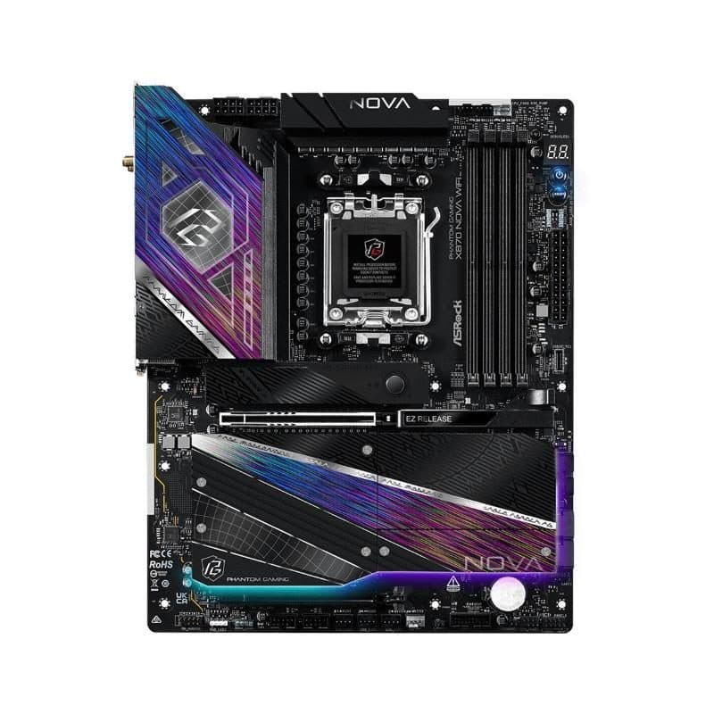 Scheda madre AMD socket AM5 per Ryzen serie 7000 8000 9000 DDR5 Wi-Fi - ASRock X870 Nova WiFi