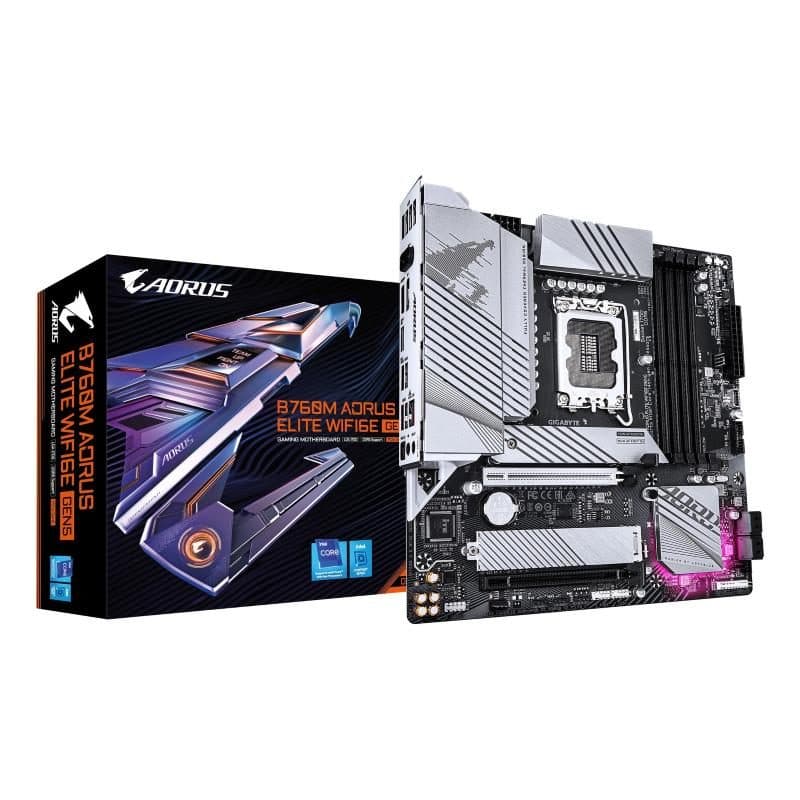 Scheda madre per Intel Core di 14ª generazione VRM digitale 12+1+1 Wi-Fi 6E Gen5 - Gigabyte B760M Aorus Elite