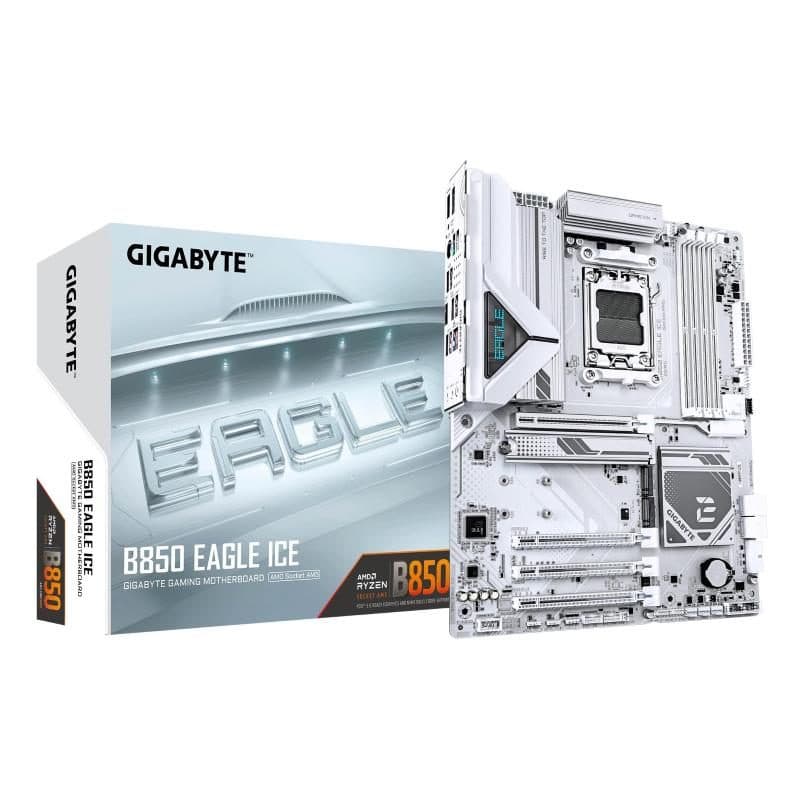 Scheda madre per AMD Ryzen serie 9000 VRM digitale 8+2+2 fasi DDR5 fino a 8200 MHz OC - Gigabyte B850 Eagle Ice