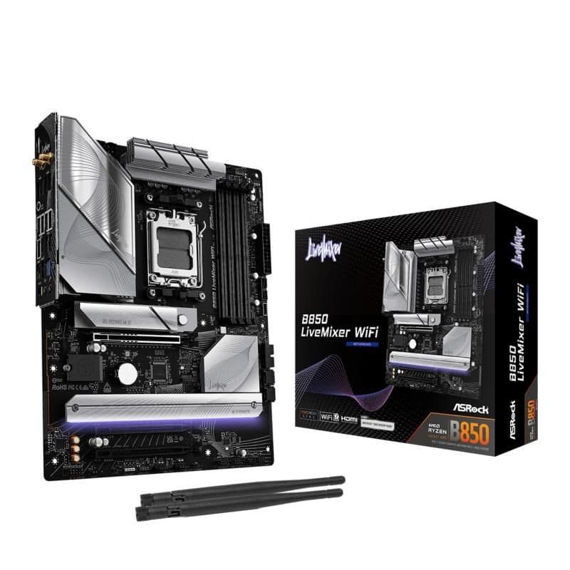 Scheda madre ATX socket AM5 chipset AMD B850 Wi-Fi - ASRock B850 LiveMixer WiFi