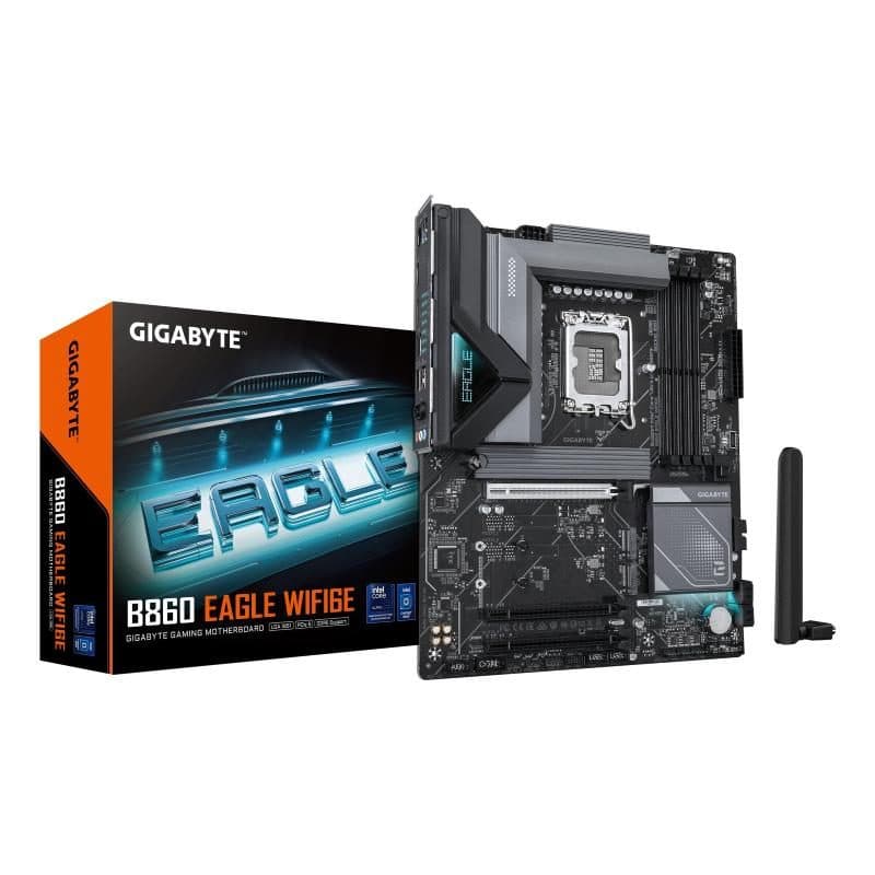 Scheda madre per CPU Intel Core Ultra VRM 12+1+2+1 fasi DDR5 fino a 9066MHz - Gigabyte B860 Eagle WiFi6E