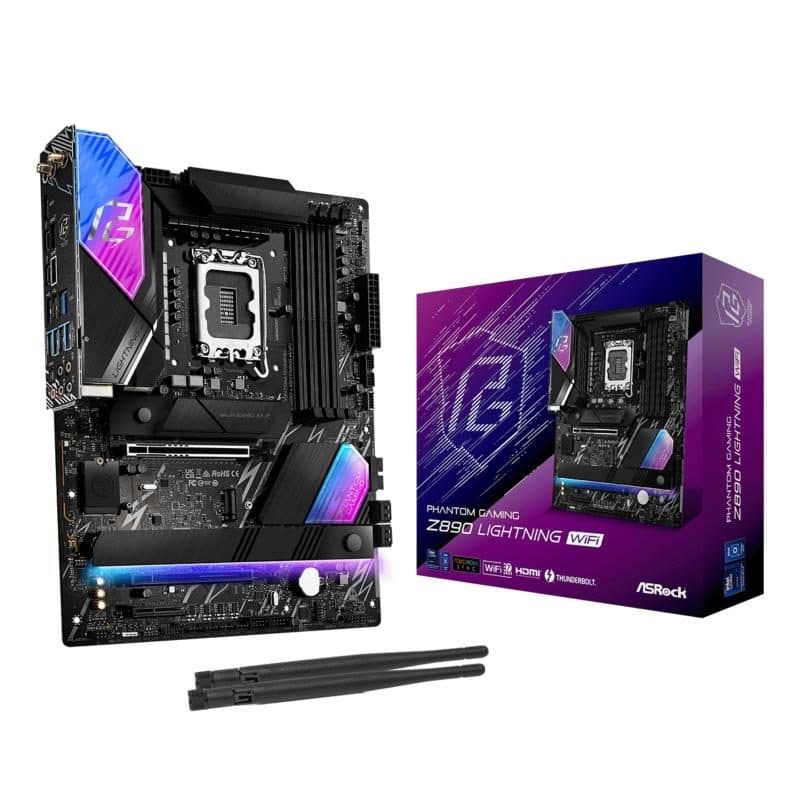 Scheda madre ATX socket LGA1851 chipset Z890 USB4 Wi-Fi - ASRock Phantom Gaming Z890 Lightning WiFi