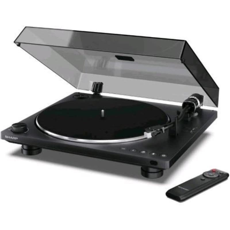 Giradischi automatico Bluetooth 5.4 registrazione USB-C copertura antipolvere deck ABS nero - Sharp RP-TT100