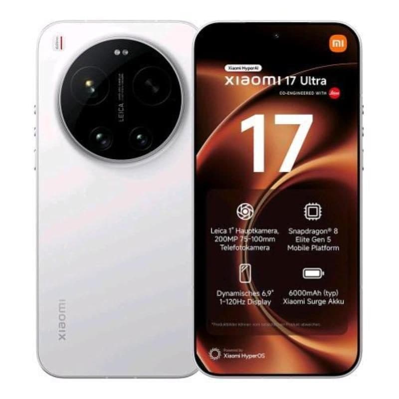 Smartphone 5G dual SIM 6.9 pollici octa core 512GB RAM 16GB bianco - Xiaomi 17 Ultra
