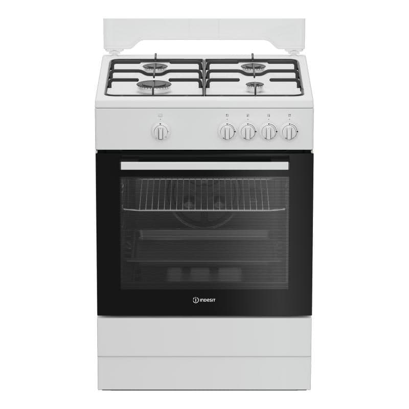Cucina a gas 4 bruciatori con forno a gas 64 L 60x60 cm bianco - Indesit I6GGKMW