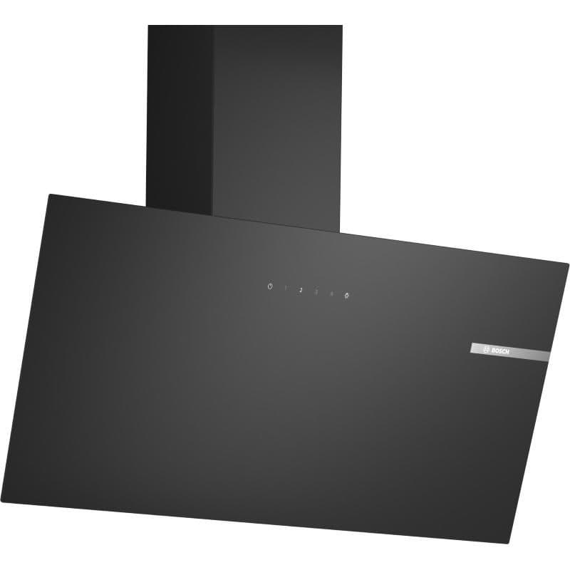 Cappa a muro inclinata 80 cm 3 velocità + 1 intensiva nero classe A - Bosch Serie 2 DWK85DK60