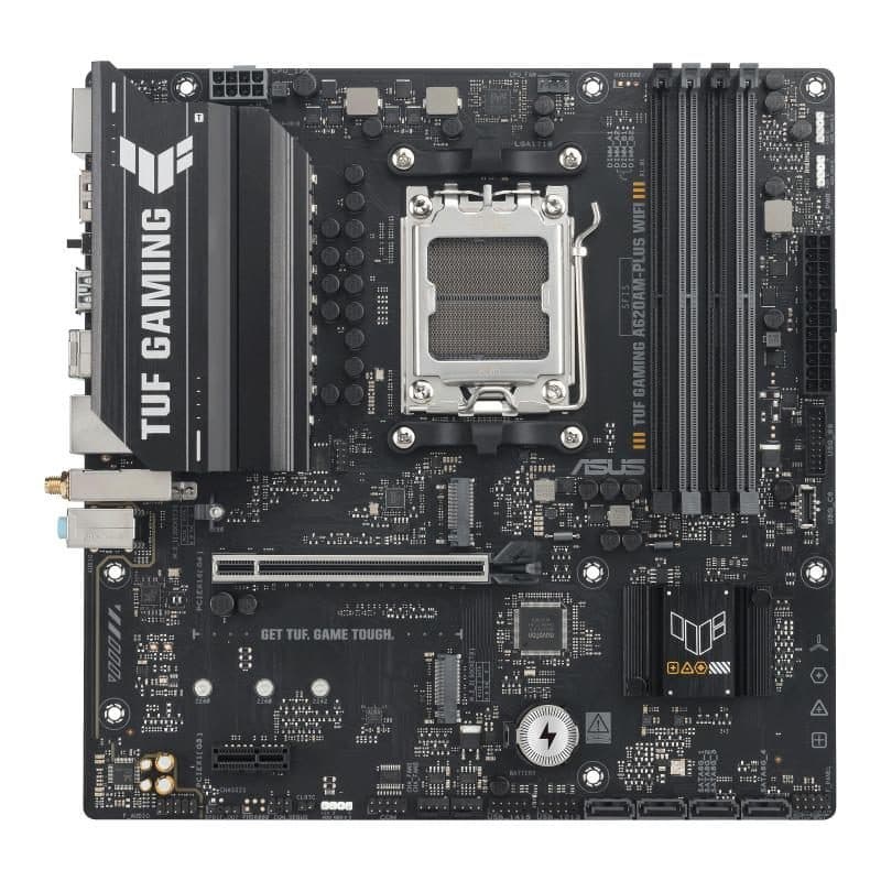 Scheda madre micro ATX socket AM5 chipset AMD A620A con Wi-Fi - ASUS TUF Gaming A620AM-Plus WiFi