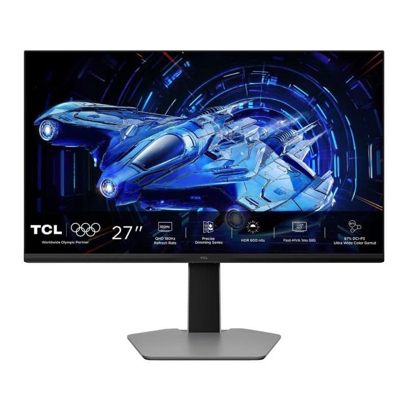 Monitor gaming 27 pollici Mini LED IPS 16:9 QHD 1 ms 180Hz 600 cd/m² 99% sRGB DP/HDMI bianco - TCL