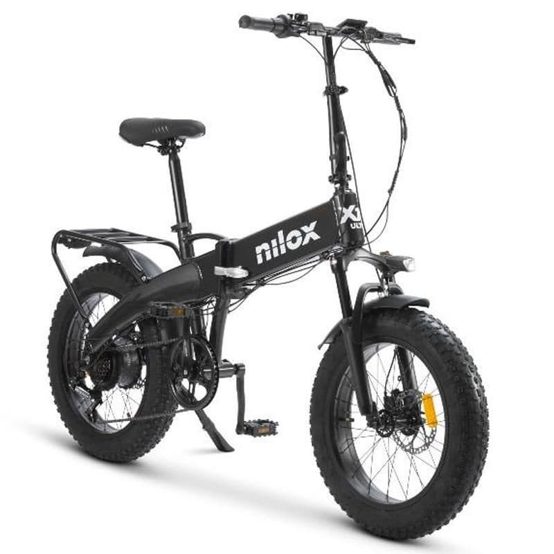 E-bike fat bike pieghevole ruote 20 x 4 motore 250 W freni a disco batteria estraibile 36V 13Ah - Nilox X10 Ultra