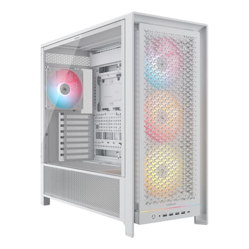Case midi tower bianco ATX, E-ATX, micro ATX, mini-ITX in plastica, acciaio e vetro temperato - Corsair Frame 5000D RS ARGB