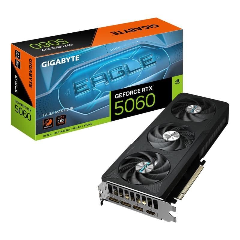 Scheda grafica 8GB GDDR7 128 bit PCIe 5.0 frequenza core 2550MHz - Gigabyte GeForce RTX 5060 Eagle MAX OC 8G