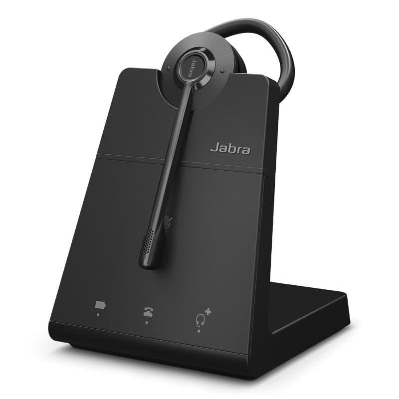 Cuffia con microfono wireless a clip e a padiglione per ufficio nero - Jabra Engage 45 SE