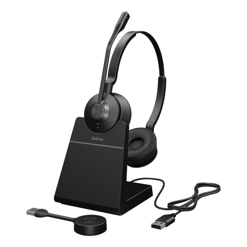 Cuffia con microfono wireless a padiglione per ufficio nero - Jabra Engage 55 SE