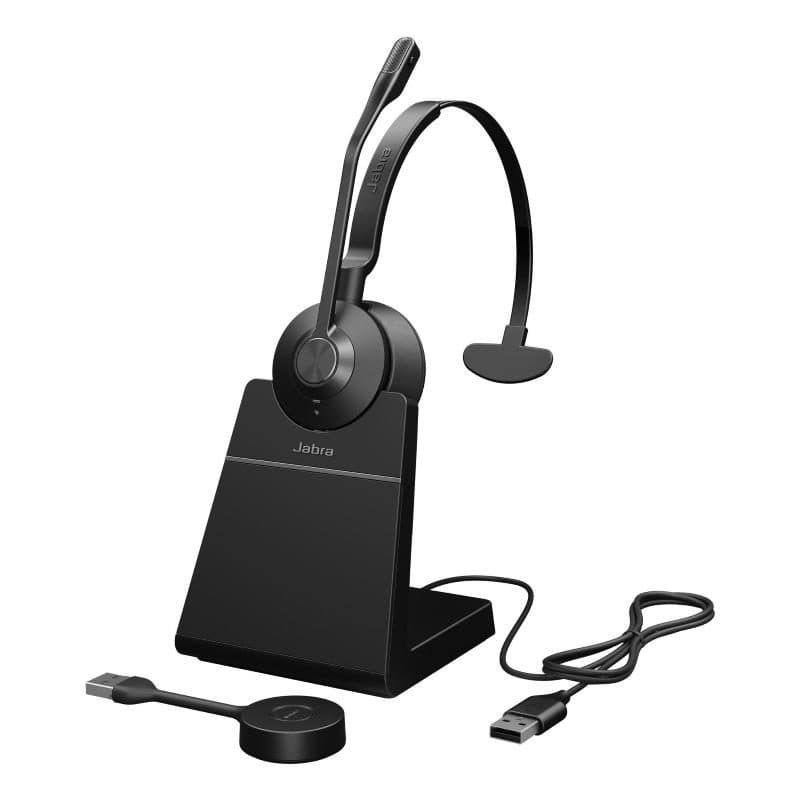 Cuffia con microfono wireless a padiglione per ufficio nero - Jabra Engage 55 SE