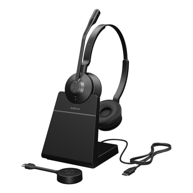 Cuffia con microfono wireless a padiglione per ufficio nero - Jabra Engage 55 SE