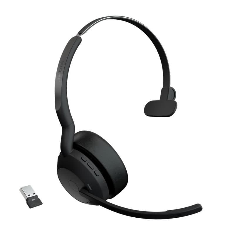 Cuffia con microfono wireless Bluetooth a padiglione per ufficio nero - Jabra 25599-889-999
