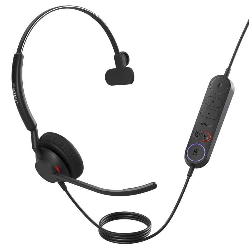 Cuffia con microfono cablata a padiglione per ufficio USB-A Bluetooth nero - Jabra 4093-413-279