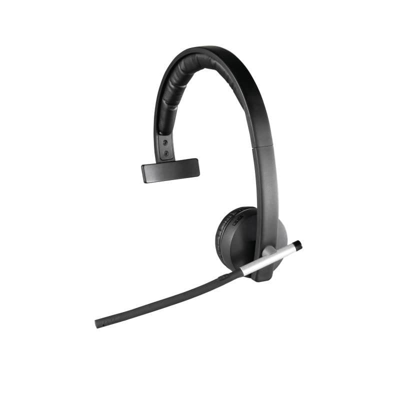 Cuffia con microfono wireless a padiglione per ufficio con base di ricarica nero - Logitech H820e