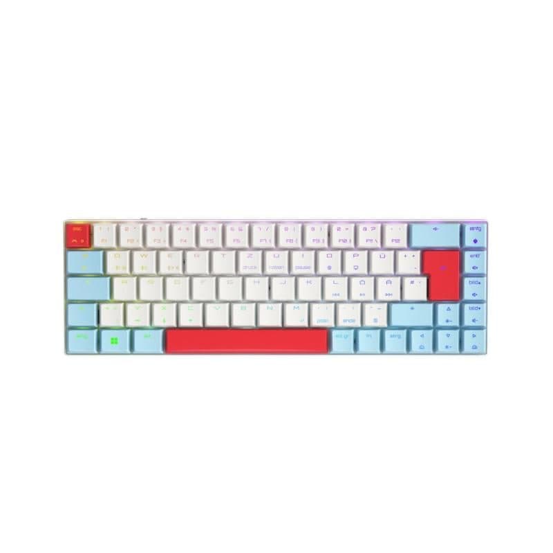 Tastiera compatta wireless per gaming RF + Bluetooth layout QWERTZ tedesco bianco - Cherry MX-LP 2.1 Compact