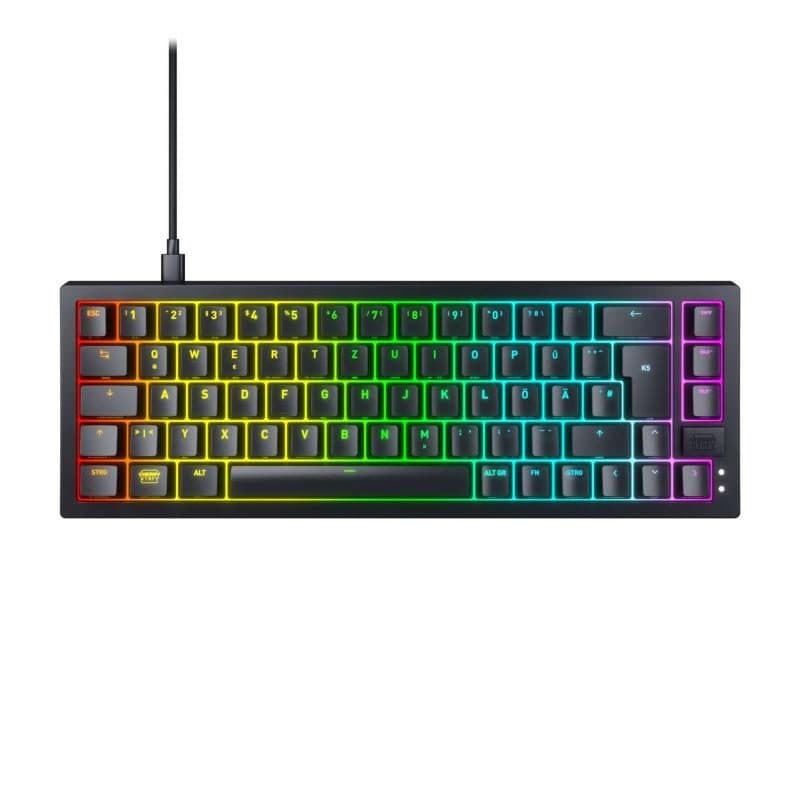 Tastiera compatta USB layout QWERTZ tedesco nero - Cherry K5V2 Compact