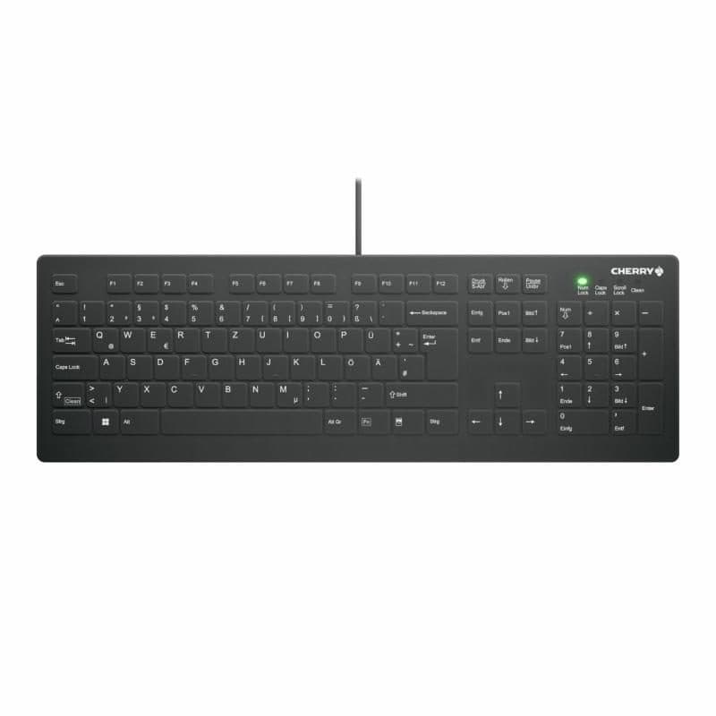Tastiera USB layout QWERTZ tedesco nero - Cherry AK-C8112