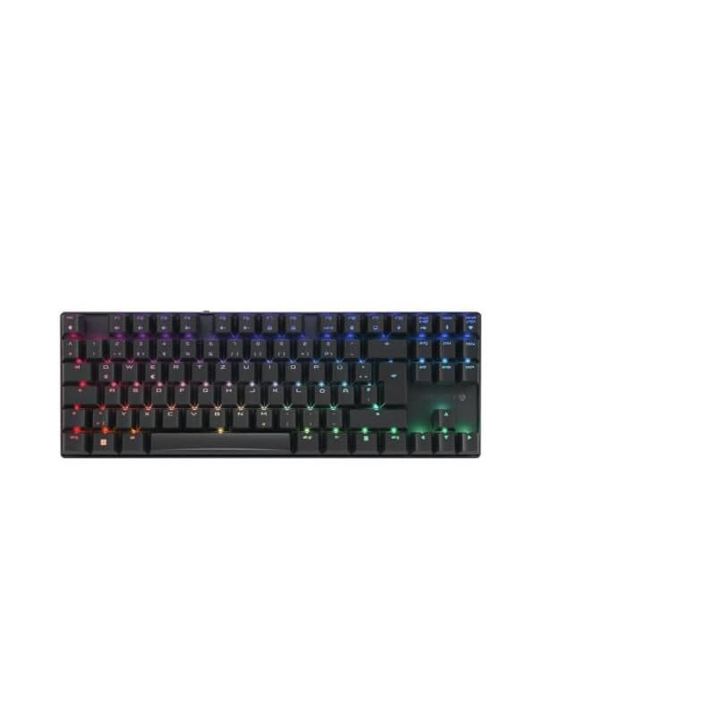 Tastiera TKL wireless RGB RF + Bluetooth layout QWERTZ tedesco nero - Cherry MX 8.2