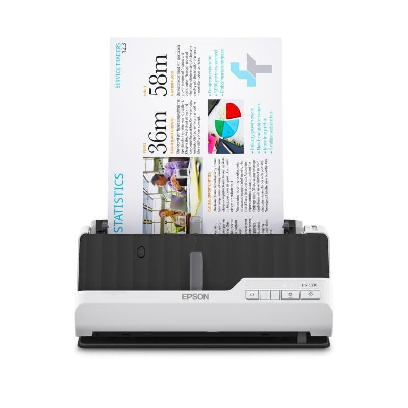 Scanner con ADF e alimentatore di fogli 600 x 600 dpi A4 nero e bianco - Epson DS-C330