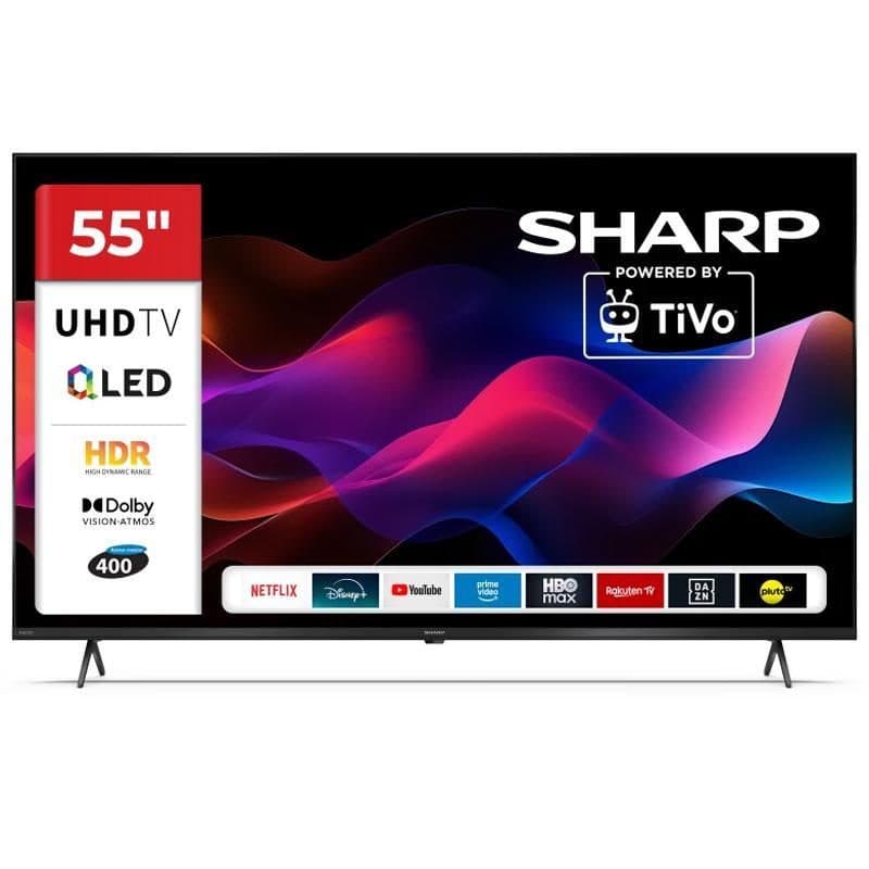 Smart TV 55 pollici QLED 4K frameless HDR TiVo OS audio Harman Kardon - Sharp 55HM5246E