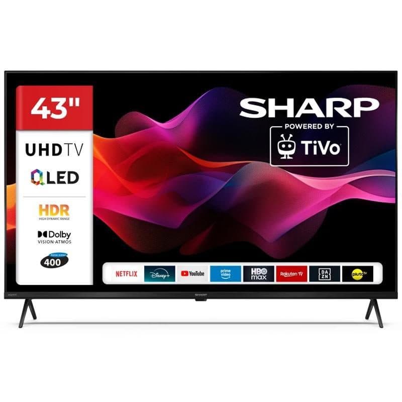 Smart TV 43 pollici QLED 4K frameless HDR TiVo OS audio Harman Kardon - Sharp 43HM5245E