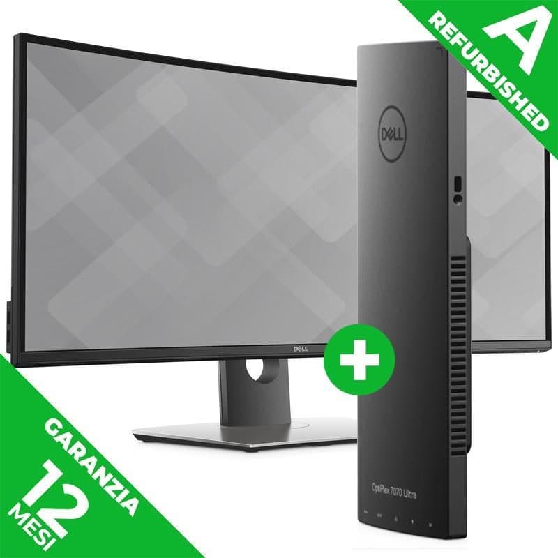 Mini PC ricondizionato i7 G8 8GB SSD 256GB con monitor curvo 34 pollici WQHD - Dell OptiPlex 7070 Ultra + U3417W