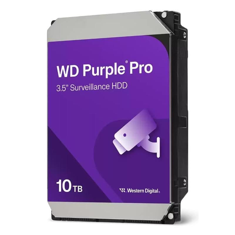 Hard disk 3,5 pollici 10TB 7200 rpm 512MB SATA 3 per videosorveglianza - Western Digital Purple Pro