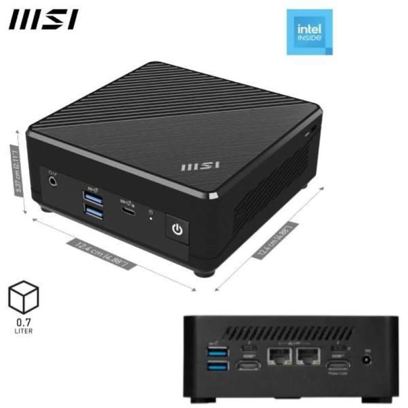 Mini PC Intel Celeron N150 senza HDD e RAM SSD M.2 DDR5 Wi-Fi VESA - MSI Cubi NUC