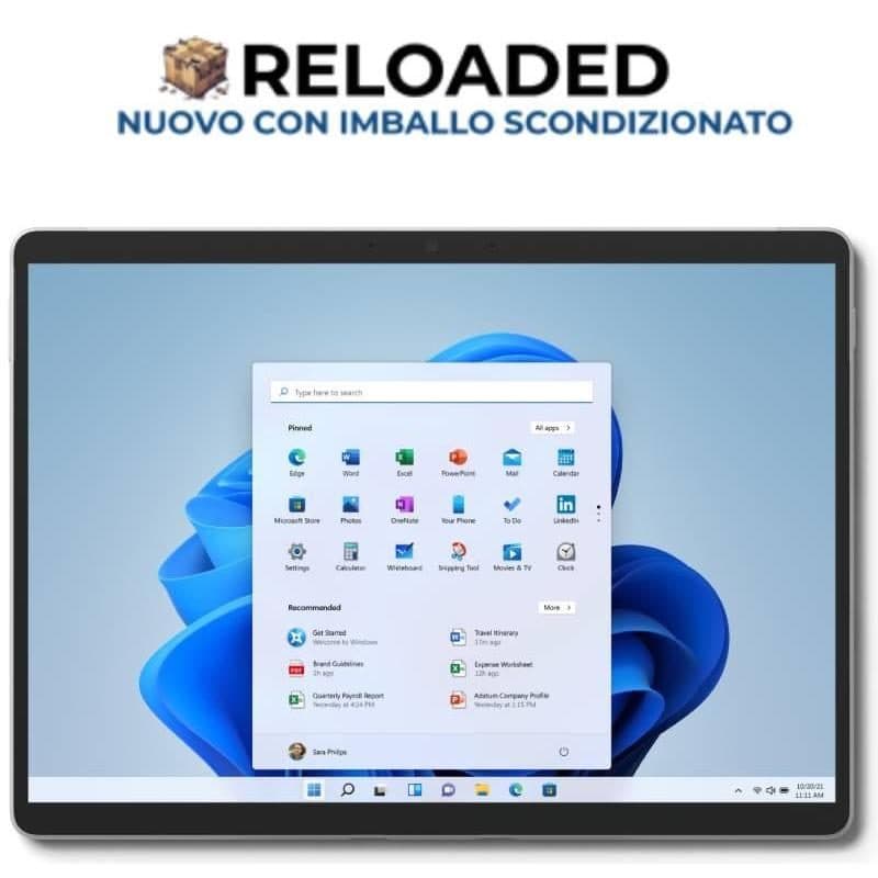 Tablet PC 13 pollici Intel Core i7 512GB RAM 16GB Windows 11 Wi-Fi 6 nero - Microsoft Surface Pro 8