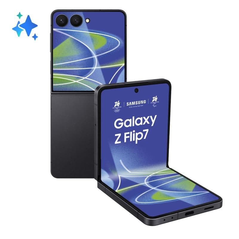 Smartphone 4.1/6.8 pollici 12GB RAM 256GB nero Jet Black - Samsung Galaxy Z Flip 7
